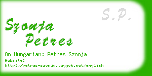 szonja petres business card